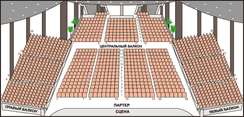 Зал церковных соборов схема зала с местами