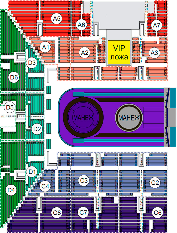 Схема зала лужники концерт